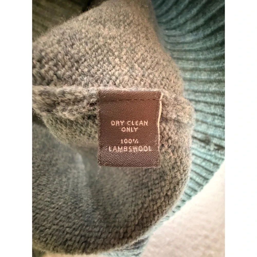 Bonobos 100% Lambswool Quarter Zip Sweater Men's Light Blue Heather M
